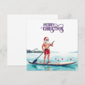 Stand-Up Paddle Santa — Weihnachten an der Küste (Vorne/Hinten)