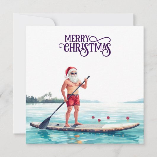 Stand-Up Paddle Santa — Weihnachten an der Küste (Vorderseite)