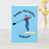 Stand Up Paddleboarding Karte (Gelbe Blume)