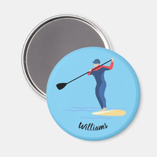 Stand Up Paddleboarding Magnet (Vorderseite/Rückseite)