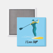 Stand-up Paddleboarding Magnet (Vorderseite/Rückseite)