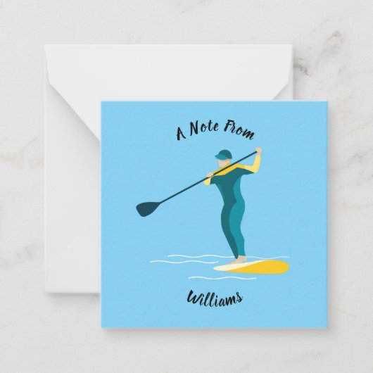 Stand Up Paddleboarding Mitteilungskarte (Vorderseite)