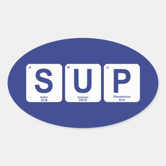 Stand Up Paddleboarding Ovaler Aufkleber (Vorderseite)