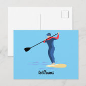 Stand Up Paddleboarding Postkarte (Vorne/Hinten)