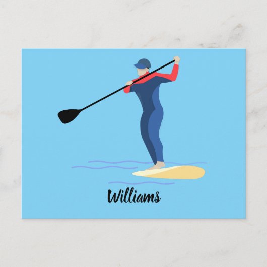 Stand Up Paddleboarding Postkarte (Vorderseite)