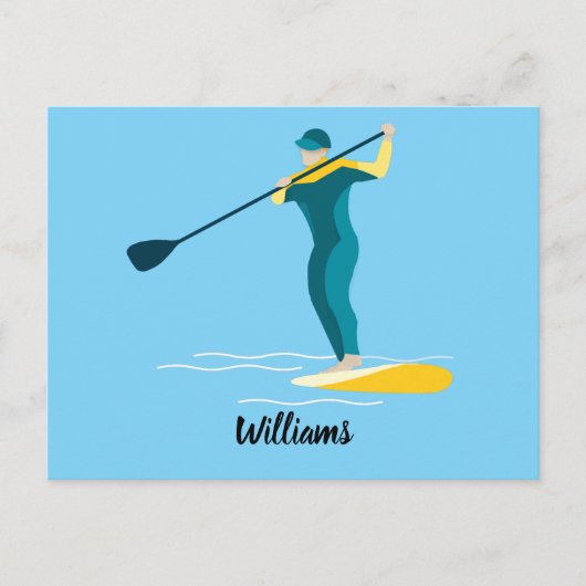 Stand Up Paddleboarding Postkarte (Vorderseite)