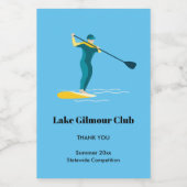 Stand Up Paddleboarding Weinetikett (Einzelnes Label)