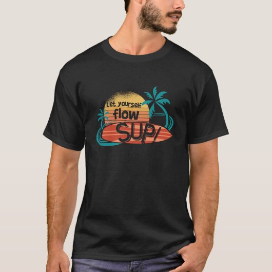 Stand Up Paddling Hawaiian Island Vacation Sundown T-Shirt (Vorderseite)
