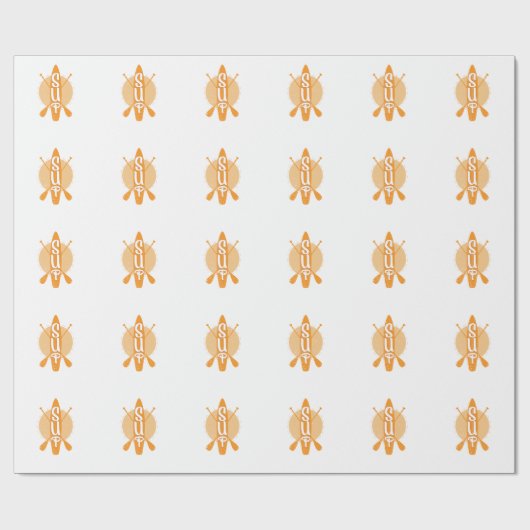 Stand up Paddling SUP Board Geschenkpapier (Flach)