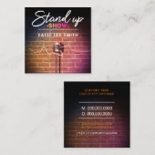 Stand-up-Show Quadratische Visitenkarte (Vorne/Hinten)