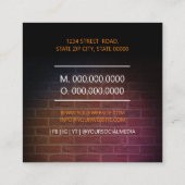 Stand-up-Show Quadratische Visitenkarte (Rückseite)