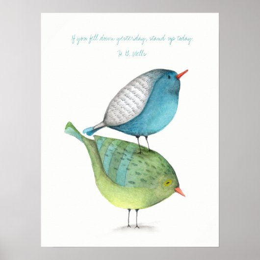 Stand Up Today White Background Poster (Vorne)