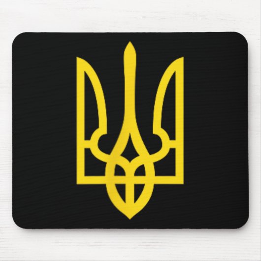 Stand With Ukraine Emblem Symbol Support Ukrainian Mousepad (Vorne)