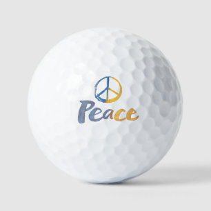 Stand With Ukraine - FRIEDEN Symbol Zeichen Golfbä Golfball