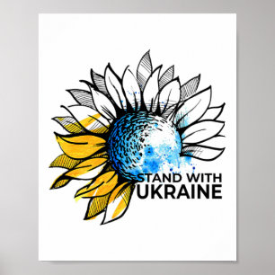 Stand With Ukraine Sonnenblume - Ukraine Starke Bl Poster