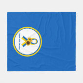 Stand With Ukraine Support Ribbon Fleecedecke (Vorderseite (Horizontal))
