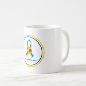 Stand With Ukraine Support Ribbon Kaffeetasse (VorderseiteRechts)