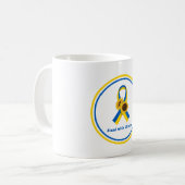 Stand With Ukraine Support Ribbon Kaffeetasse (Vorderseite Links)