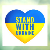 Stand with Ukraine. UKRAINE support. Fensteraufkleber (Blatt 3)