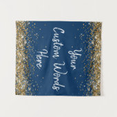 Stand zum Birthday Party Foto der Custom Navy Wandteppich (Vorderseite (Horizontal))