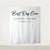 Stand zum Hochzeitstag je Foto Wandteppich (Vorderseite)