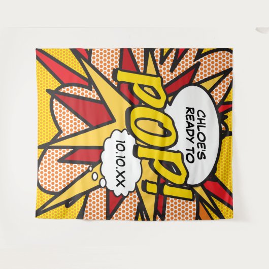 Stand zum POP Baby Shower Foto Wandteppich (Vorderseite (Horizontal))