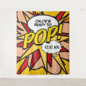 Stand zum POP Baby Shower Foto Wandteppich (Vorderseite)