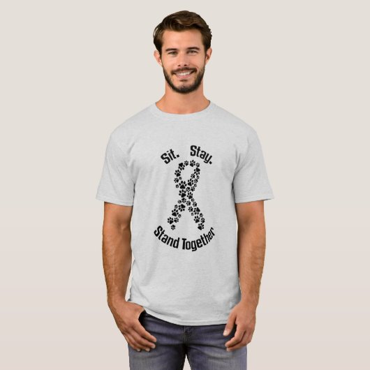 Stand-zusammen Hunde- Krebs-T - Shirt (Vorne ganz)