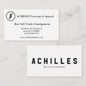 Standard, 3.5" x 2.0" Business Card Begleitkarte (Vorne/Hinten)