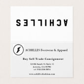 Standard, 3.5" x 2.0" Business Card Flyer Photo Pr Visitenkarten (Außenseite Aufgefaltet)