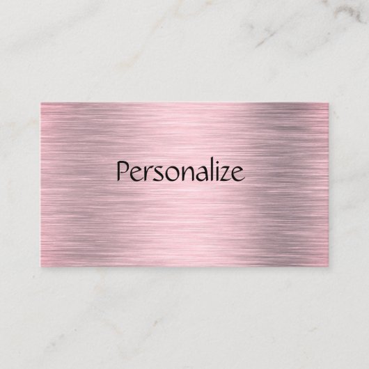Standard 3.5" x 2.0" Business Card Stainless Metal Visitenkarte (Vorderseite)