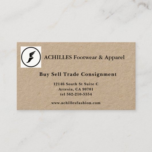 Standard, 3.5" x 2.0" Business Card Telefonnummerkarte (Vorderseite)