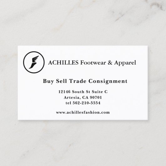 Standard, 3.5" x 2.0" Business Card Telefonnummerkarte (Vorderseite)