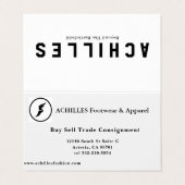 Standard, 3.5" x 2.0" Business Card Visitenkarten (Außenseite Aufgefaltet)