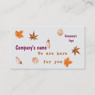 Standard, 3,5" x 2,0" Herbstausgabe Visitenkarte