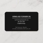 Standard, 3,5 Zoll x 2,0" Visitenkarte (Rückseite)