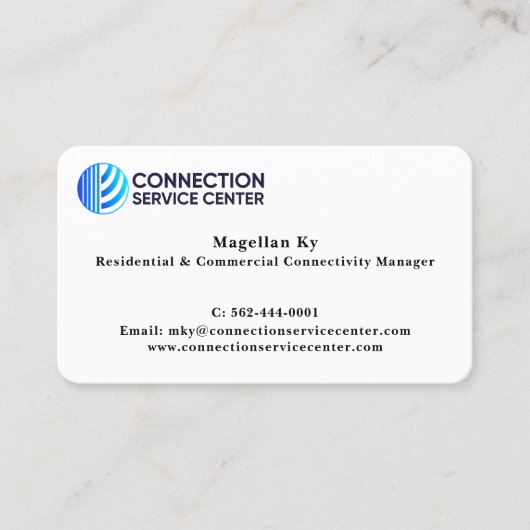 Standard, 3,5 Zoll x 2,0" Visitenkarte (Vorderseite)