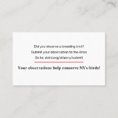 Standard, 3,5 Zoll x 2,0" Visitenkarte (Rückseite)