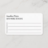 Standard, 3,5 Zoll x 2,0" Visitenkarte (Rückseite)