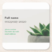 Standard, 3,5 Zoll x 2,0" Visitenkarte Rechteckiger Pappuntersetzer (Vorderseite)