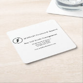 Standard, 3,5 Zoll x 2,0" Visitenkarte Rechteckiger Pappuntersetzer (angewinkelt)