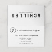 Standard, 3,5 Zoll x 2,0" Visitenkarte Treuekarte (Außenseite Aufgefaltet)