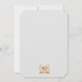 Standard '40 Jahre Wahnsinn' weiß Einladung (Rückseite)