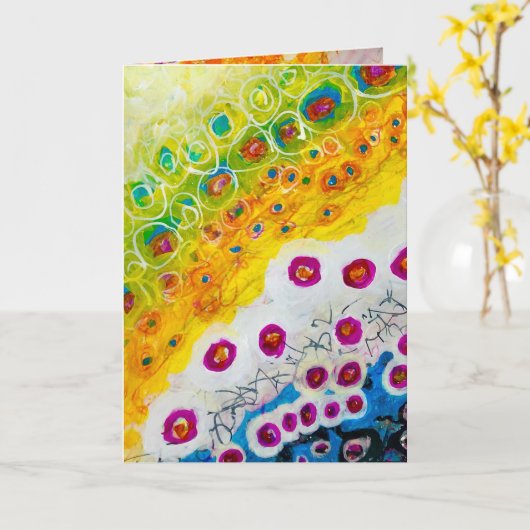 Standard, 5" x 7" geklappte Grußkarte Karte (Gelbe Blume)