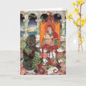 Standard, 5" x 7" geklappte Grußkarte Karte (Gelbe Blume)