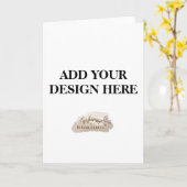 Standard, 5" x 7" geklappte Grußkarte Karte (Gelbe Blume)