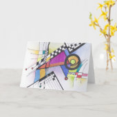 Standard, 5" x 7" geklappte Grußkarte Karte (Gelbe Blume)