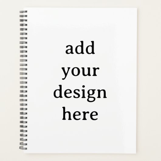 Standard 8,5" x 11" Softcover, schwarze Spirale Planer (Vorderseite)