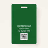 Standard-Barcode-Mitarbeiter für kundenspezifische Ausweis (Rückseite)