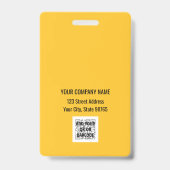 Standard-Barcode-Mitarbeiter für kundenspezifische Ausweis (Rückseite)